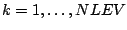 $k=1,\dots,NLEV$
