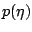 $p(\eta)$
