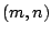 $(m,n)$
