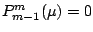 $P_{m-1}^m(\mu)=0$