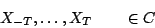 \begin{displaymath}X_{-T},\dots,X_{T} \qquad \in C \end{displaymath}