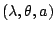 $(\lambda,\theta,a)$